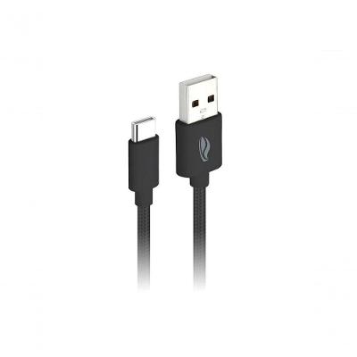 Cabo USB-C CB-C21Bk 2M 2A para Recarga Rápida e Dados Fast Charge Preto C3tech