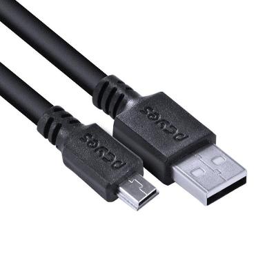 Cabo USB a 2.0 para Mini USB B 2.0 PUANM2-2 2 METROS 480MBPS 5V 3A Preto Pcyes