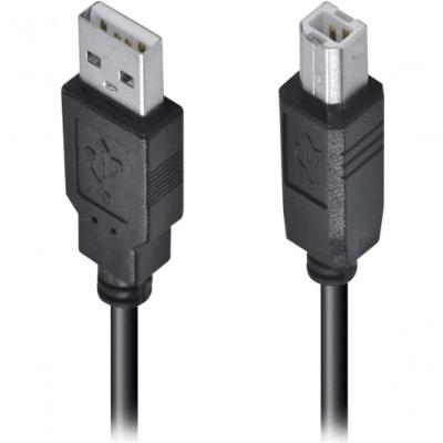 Cabo USB 2.0 para Impressora e Multifuncional 1,8M Alta Velocidade 480MBPS a Macho X B Preto