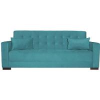 Sofá Cama 3 Lugares Jobim Suede Azul Turquesa - 3