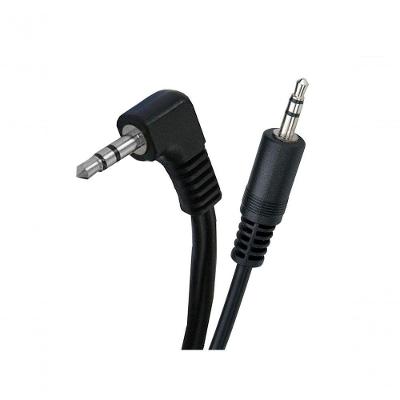 Cabo P2 Estéreo 90 Graus X P2 180 Graus 30CM Conector Gold Preto NWT