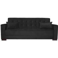 Sofá Cama 3 Lugares Jobim Suede - Amarena Móveis Preto - 5
