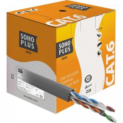 Cabo De Rede Cinza Cat.6 Cmx Cx 305M Furukawa Sohoplus - Cx