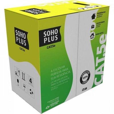Cabo de Rede CAT.5e CMX Furukawa Sohoplus 305M U-UTP de 4 Pares Trançados Preto Fender