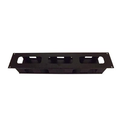 Guia Organizador Cabos 2ux19 com Tampa Removível para Rack 19 Preto Max Eletron