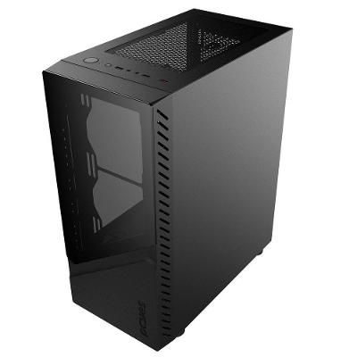 Gabinete Gamer Pcyes Vulcan Black Vidro