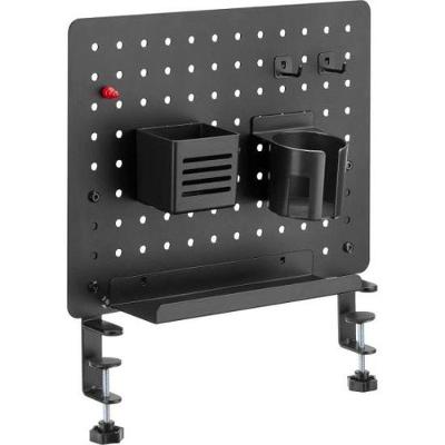 Painel Organizador Grid Space Office com Pegboard Funcional e Design Moderno Preto Fortrek
