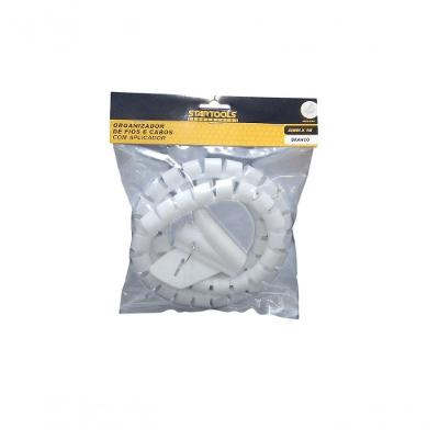 Organizador de Fios e Cabos com Aplicador 20MMX1M Instalação Simples Branco Startools