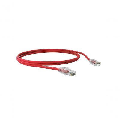 Patch Cord U-UTP CAT.6 CMX 2,5M com Largura de Banda 250 MHZ Vermelho Furukawa