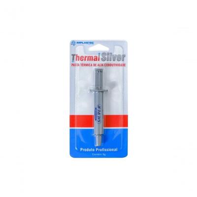 Pasta Térmica Thermal Silver Condutividade 1,2 W-MK com Prata Coloidal Cinza Implastec