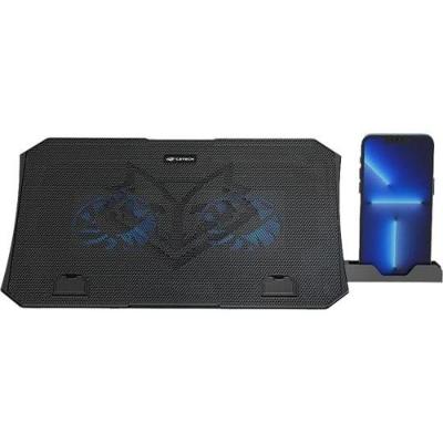 Suporte para Notebook NBC-40BK com Ajuste de Altura em 5 Níveis e 2 Cooler Fans Preto C3tech