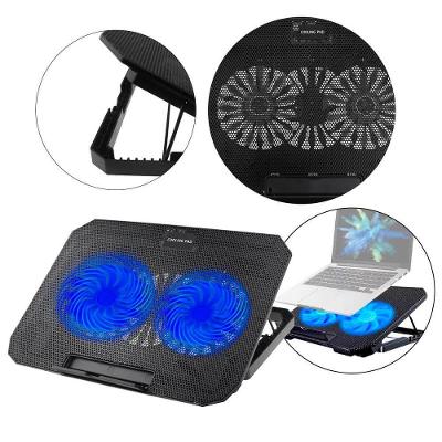 Suporte para Notebook Base Refrigerada 2 Coolers Altura Ajustável com Ventiladores LED Azul B-Max