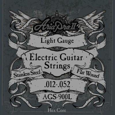 Encordoamento Para Guitarra Flat Wound .012 Ags900l Aria Pro