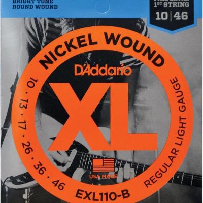 Encordoamento para Guitarra EXL110 .010-.046 Timbre Brilhante com Durabilidade Elevada D'Addario