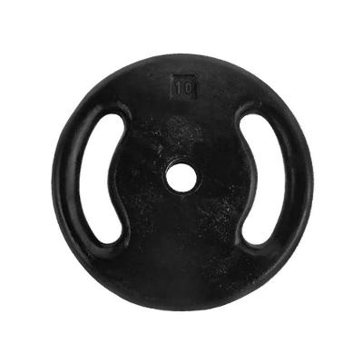 Anilha de Musculação Anilha Ferro Fundido Pintada Fitness Academia 10kg com Alça Lateral Preto
