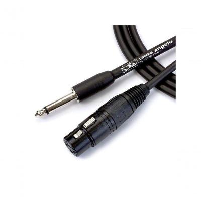 Cabo para Microfone Ninja HG P10 X XLRF SC20 0,91M com Blindagem Trançada Preto Santo Angelo