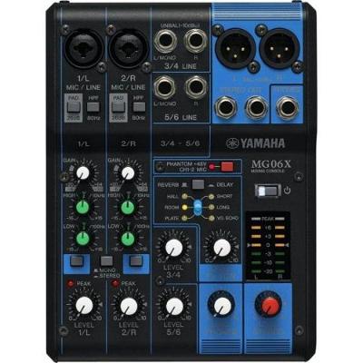 Mesa de Som MG06X 6 Canais com Efeitos Integrados Preta Yamaha