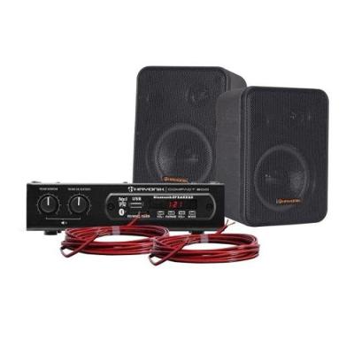 Kit de Som para Ambiente Ambience 2000 V2 com 1 Amplificador COMPACT 200, 2 Caixas Acústicas