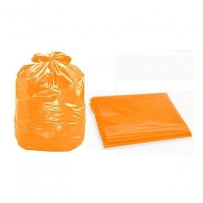 Saco de Lixo Colorido 60 Litros 100 un Laranja 0 e 6 Micras Higipack
