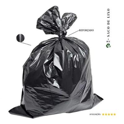 Saco de Lixo Reforçado Preto 500L Pacote com 100 Unidades Higipack