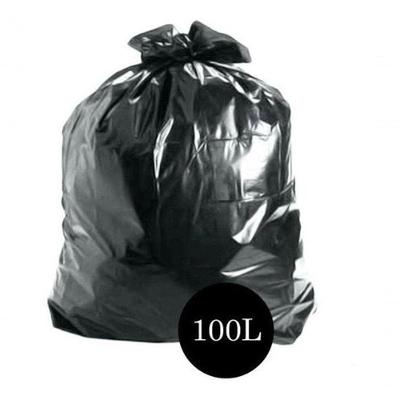 Saco de Lixo Comum Preto 100L Pacote com 100 Unidades para Uso em Estabelecimentos Higipack