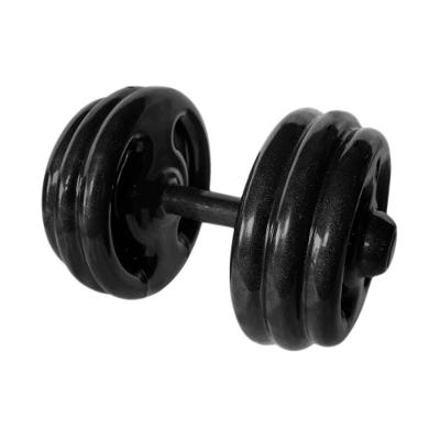 Dumbbell Emborrachado Treinamento Funcional 28kg Preto para Academia Anilhas Fitness