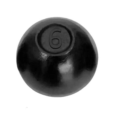 Bola de Arremesso Ferro Fundido 6kg BATF6A para Treinamento Funcional Preto Anilhas Fitness