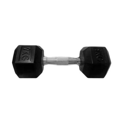 Halter Sextavado Injetado 9,0kg com Pegada Cromada Ferro Fundido Preto Anilhas Fitness