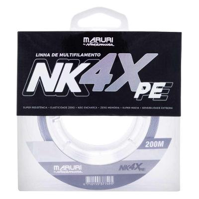 Linha Multifilamento para Pesca NK 4X 0,16MM 18LB Elasticidade Zero Cinza Maruri Fishing
