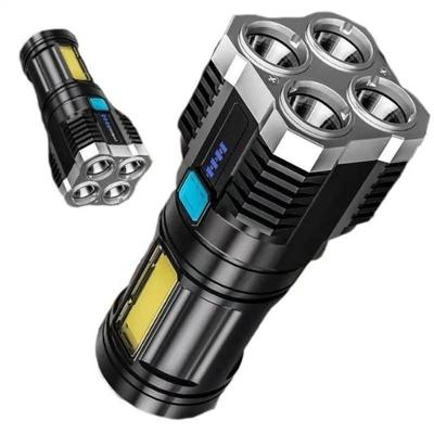 Lanterna Tática Recarregável Lanterna Tatica Recarregavel Mais Forte do Mundo 4 Leds Alta Potência