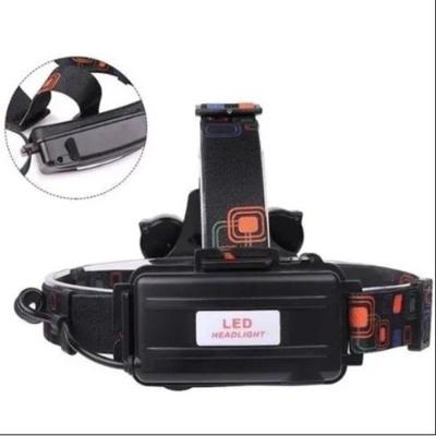 Lanterna de Cabeça Recarregável T6 Cree 3 Leds Fortes Resistente à Água Preto OEM