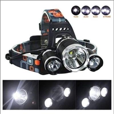 Lanterna de Cabeça Boruit Rj-2800 Dual Light Recarregável com Zoom Regulável Oem