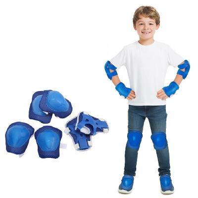 Kit Infantil Equipamento De Protecao Esportes Radicais Joelheira Cotoveleira Pulso Skate Bike Patins Kids Azul