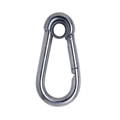 Mosquetão com Trava 5 X 50MM Galvanizado - Carga de Trabalho 100 KGF Prata Carbostorm