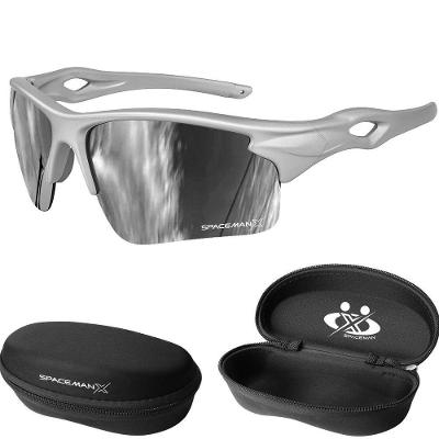 Óculos Esportivo Spaceman X Radar Proteção UV400 Lente Espelhada Branco com Case Orizom