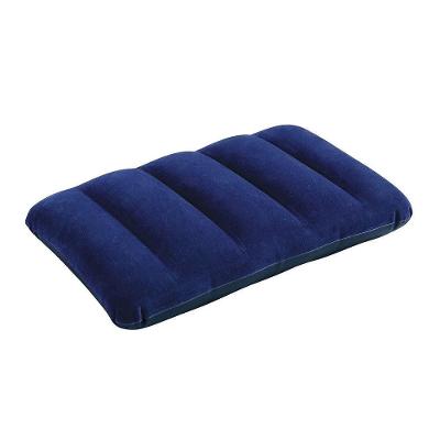 Travesseiro Inflável Camping Viagem Cama Colchão Praia Super Macio Impermeável Azul Intex
