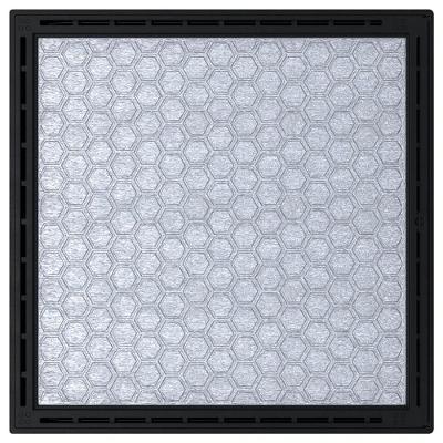 Tampa Casa De Máquinas Colmeia Sistema Gaveta Deslizante 95x95cm Alumínio Preto