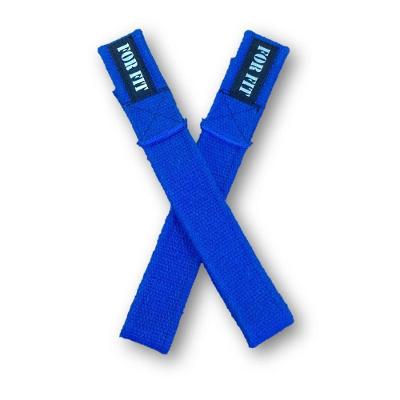 Tala Straps para Academia 100% Algodão Apoio para Musculação Super Resistente Azul OEM