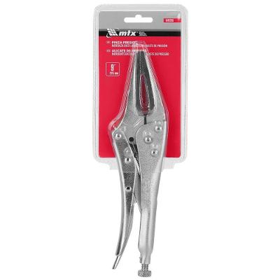 Alicate de Pressão Mordente Longo 9'' 225mm Aço Forjado Vermelho para Serralheria e Mecânica MTX