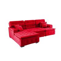 Sofá Orlando 2.80x1.70m Com Chaise, Retrátil E Reclinável - Vermelho - 15