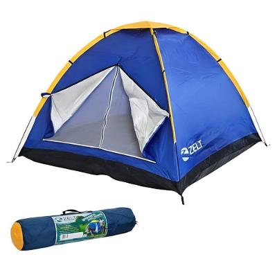 Barraca Iglu Camping Até 4 Pessoas 2,10m Prova D'agua Fps100 Azul Zelt