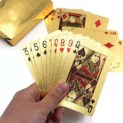 Baralho Dolar Ouro Folheado à Prova D'Água Poker 54 Cartas Dourado OEM