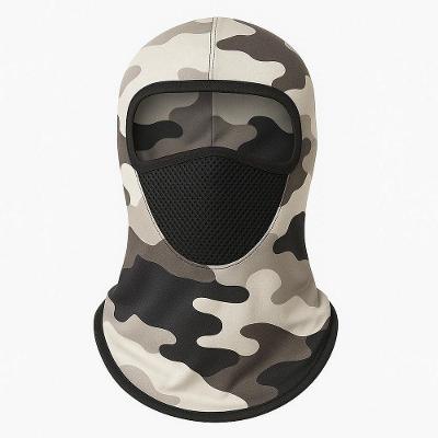 Balaclava Tática Militar Proteção Uv com Tela Respirável Camuflado Bege Oem