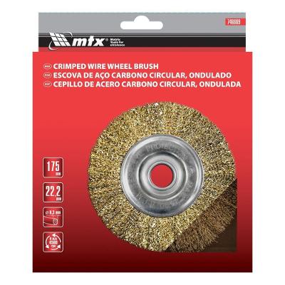 Escova Circular Latonada Ondulada 175mm 746669 para Acabamento em Superfícies Vermelho Mtx