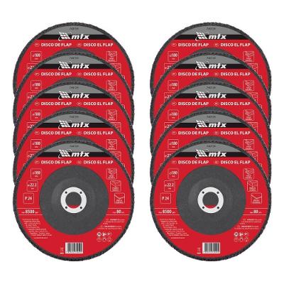 Disco de Desbaste Tipo Flap Óxido de Alumínio P24 180x22,2mm Vermelho Mtx