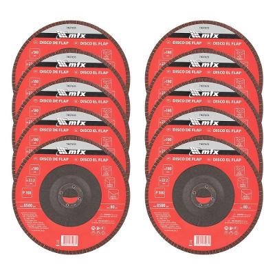 Disco de Desbaste Flap Óxido de Alumínio 180x22,2mm P100 Vermelho Mtx
