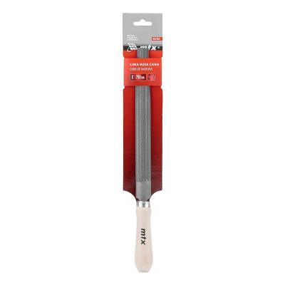 Lima Meia Cana 200mm 8'' Cruzado 2 1632655 para Trabalho em Peças Metálicas Vermelho MTX