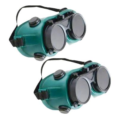 Kit 2 Óculos de Solda BSL3263 Dupla Lente Articulável Verde AB Mídia