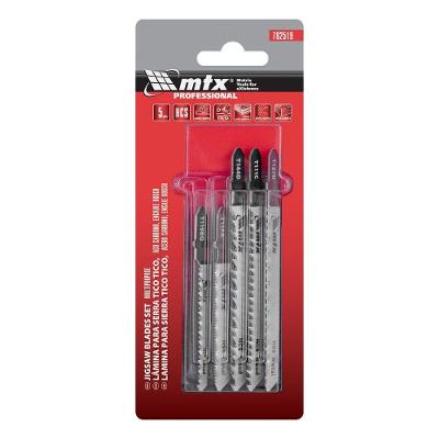 Jogo de Lâminas de Serra Tico-Tico Universal 5 Peças 782519 para Diversos Materiais Vermelho MTX