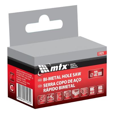 Serra Copo Bimetal para Metal 32mm Aço Rápido Alta Durabilidade Vermelho MTX